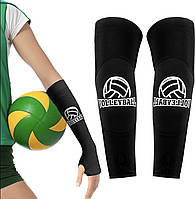 Рукава для волейбола Компрессионные нарукавники до локтя с накладками защиты волейболные бандаж / Налокотник M