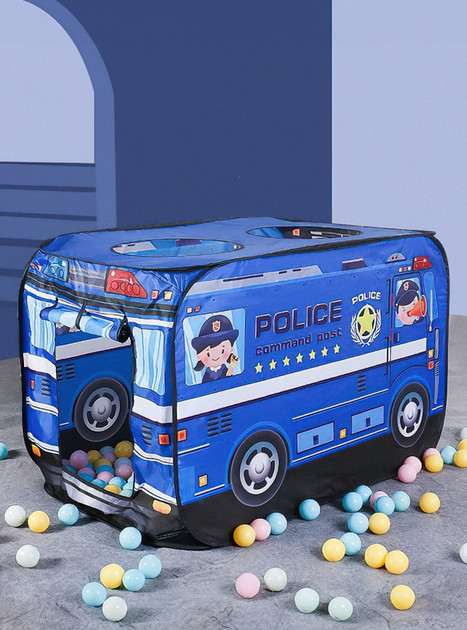 Дитячий ігровий намет - машинка Поліцейський фургон, каркас 112х72х62 см