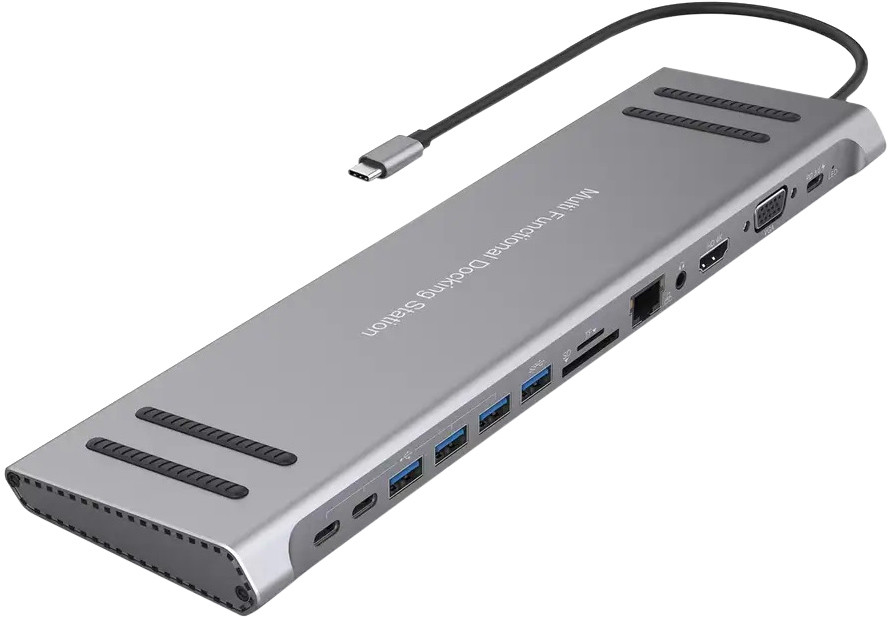 Концентратор-подставка USB-C XoKo AC-1400 (XK-AC1400-SL)