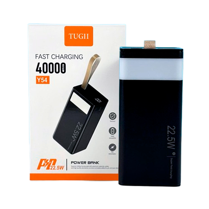 Банк заряду WUW TUGII Y54 40000мАг PD 22.5W black, фото 1
