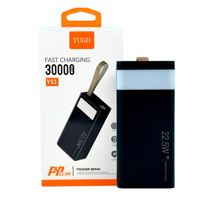 Банк заряду WUW TUGII Y53 30000мАг PD 22.5W black, фото 1