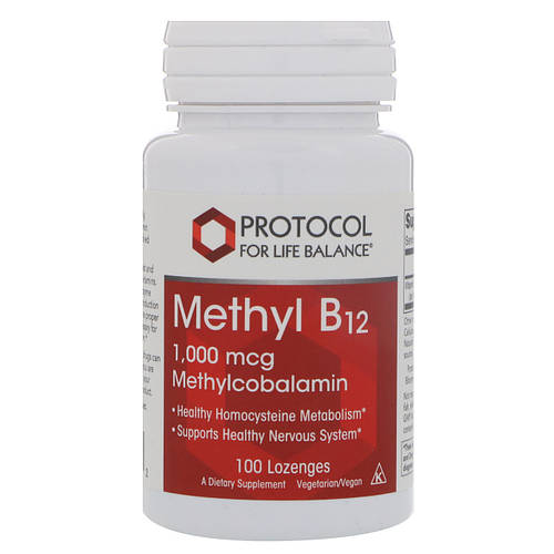 Метил В12, Methyl B12, Protocol for Life Balance, 1000 мкг, 100 ...