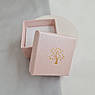 Коробочка для каблучки або сережок рожева з орнаментом квадратна, фото 6