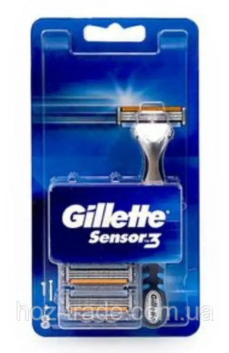 Касети Gillette Sensor 3 Sensor 8 штук.+станок