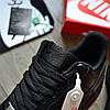 Чоловічі кросівки Nike Air Force 1 Low Black Чорні Взуття Найк Аїр Форс 1 Лов повсякденні шкіра демісезон, фото 4