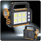 Світлодіодний ліхтар LED COB HS8029 з акумулятором та сонячною панеллю Білий, фото 6