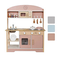 Дитяча ігрова кухня дерев'яна AVKO Парма + посуд R_8827 Рожевий