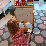 Дерев'яна дошка мольберт з магнітним двостороннім Kruzzel 32 x 41 x 67 см (22472), фото 8