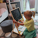 Дерев'яна дошка мольберт з магнітним двостороннім Kruzzel 32 x 41 x 67 см (22472), фото 9