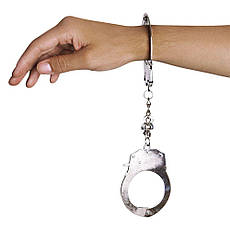 Наручники металеві Adrien Lastic Handcuffs Metallic (поліцейські), фото 3