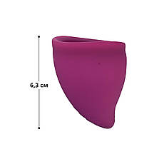 Менструальна чаша Fun Factory FUN CUP SIZE B, бордова, багаторазова, діаметр 4,3 см, обсяг 30 мл, фото 2