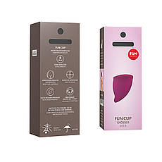 Менструальна чаша Fun Factory FUN CUP SIZE B, бордова, багаторазова, діаметр 4,3 см, обсяг 30 мл, фото 5