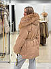 Жіночий пуховик — парка GUEELA Beige, фото 4