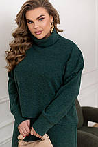 Стильний ангоровий костюм: сукня та кофта великого розміру Розміри: 46-48, 50-52, 54-56, 58-60, 62-64, 66-68, фото 3