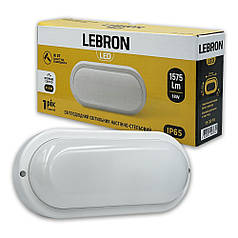 LED світильник Lebron ЖКГ L-WLO 18W 4100K IP65 овал 15-35-10