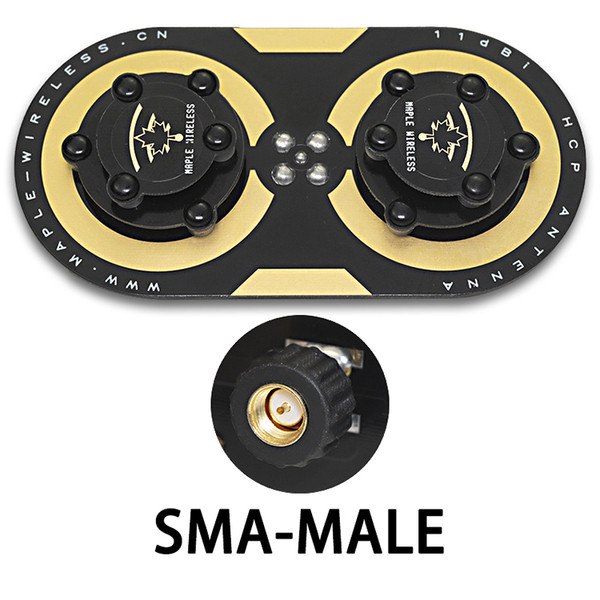 FPV антена патч 4.9 ГГц Maple Wireless Bottom SMA Male 11dBiс кругова права - 1 шт.