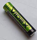 Батарейка мізинчикова лужна Videx LR03 стандартний розмір AAA упаковка комплект 2 шт у блістері Alkaline надійне джерело живлення, фото 10