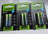 Батарейка мізинчикова лужна Videx LR03 стандартний розмір AAA упаковка комплект 2 шт у блістері Alkaline надійне джерело живлення, фото 4
