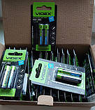 Батарейка мізинчикова лужна Videx LR03 стандартний розмір AAA упаковка комплект 2 шт у блістері Alkaline надійне джерело живлення, фото 5