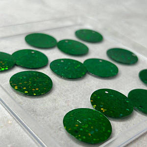 Ø19мм Паєтка монетка кругла 5г - зелений голограма