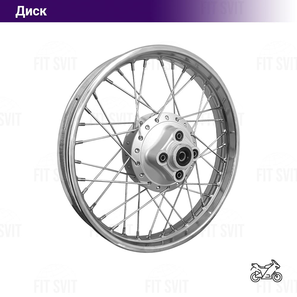 Диск задній 18" 2.15 Viper V200R спицьований, дискове гальмо, сайлентблоки