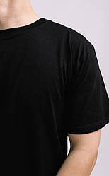 Футболка універсальна СУПЕР БАТАЛ однотонна вільного силуету 7XL 8XL 9XL 100% бавовна ЧОРНИЙ