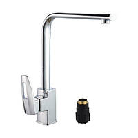 Одноважільний змішувач для кухонної мийки на гайці WAL GMT7-A133