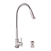 Змішувач для кухні з обертовим виливом на гайці WAL GES7-R116EM