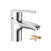 Ергономічний змішувач для умивальника з коротким зливом на гайці WAL SPA1-B279