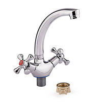 Двохвентильний змішувач з хромований на гайці WAL LEO1-B427