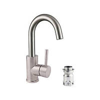 Мінімалістичний змішувач для раковини одноважільний на гайці WAL GES1-K116