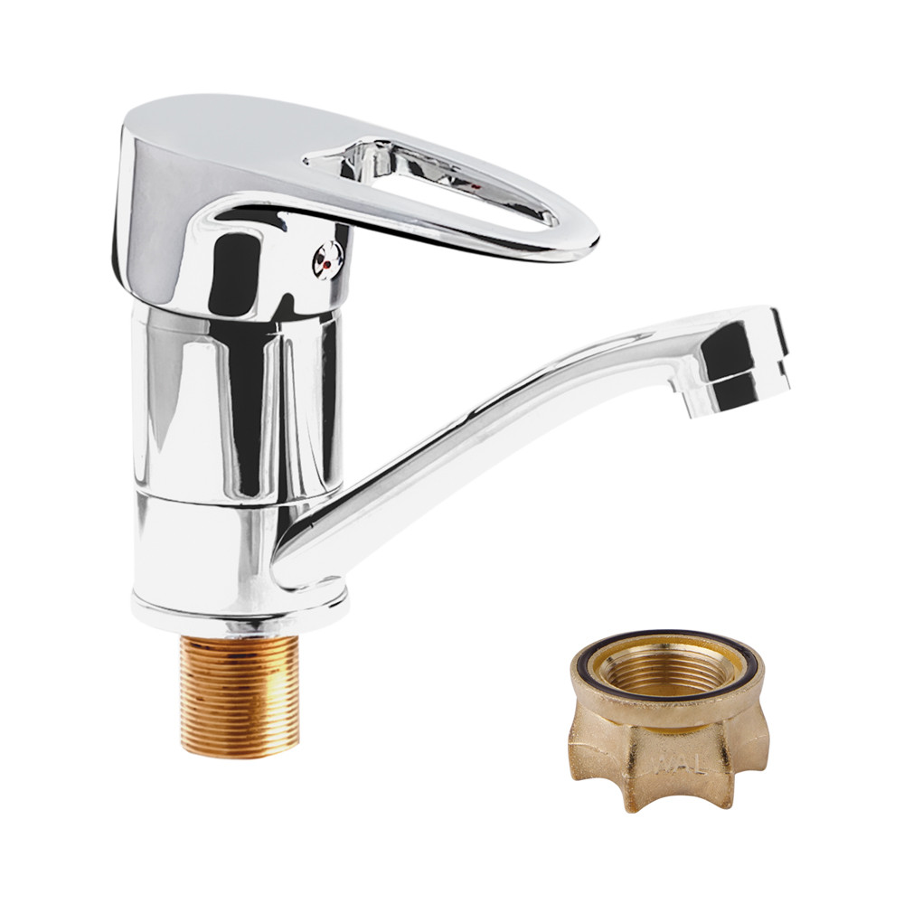 Змішувач для раковини з керамічним картриджем на гайці WAL ZIP1-X280