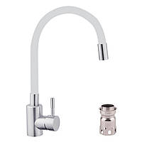 Змішувач з гнучким гусаком для кухні з керамічним картриджем WAL GES7-J116WT