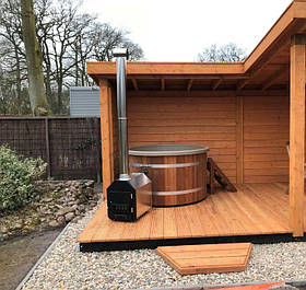 Дерев'яна купіль кругла з дуба LNK