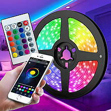Водостійка самоклеюча світлодіодна стрічка з пультом дистанційного керування та блоком живлення LED Mood Lights USB-Bluetooth 5 м