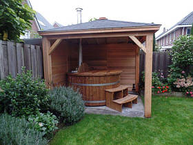 Дерев'яна купіль кругла з дуба LNK