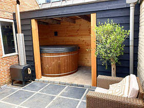 Дерев'яна купіль кругла з дуба LNK