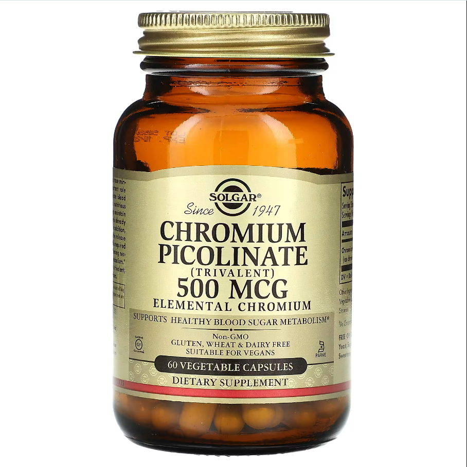 Chromium Picolinate Solgar 500 мкг 60 капсул, фото 1
