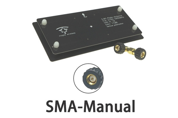 FPV антена патч 5.8 ГГц Maple Wireless Bottom SMA Male 17dBic лінійна вертикальна - 1 шт.