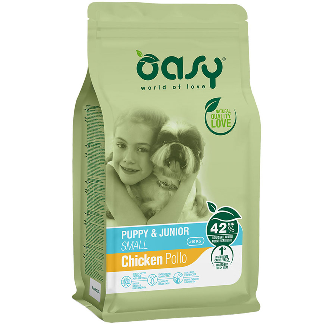 Сухий корм для цуценят малих порід OASY LIFESTAGE Puppy&Junior Small курка 3 кг