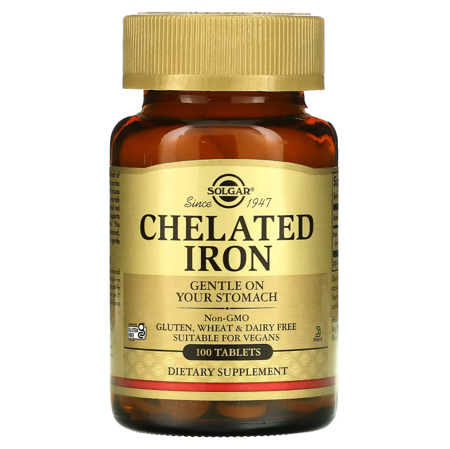 Chelated Iron Solgar 100 таблеток, фото 1