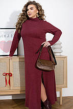 Довга ангорова в'язана сукня-гольф великого розміру Розміри: 46-48, 50-52, 54-56, 58-60, 62-64, 66-68, фото 4