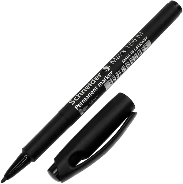 Маркер перманентний Schneider 166, 1,0мм, Чорний, S116601