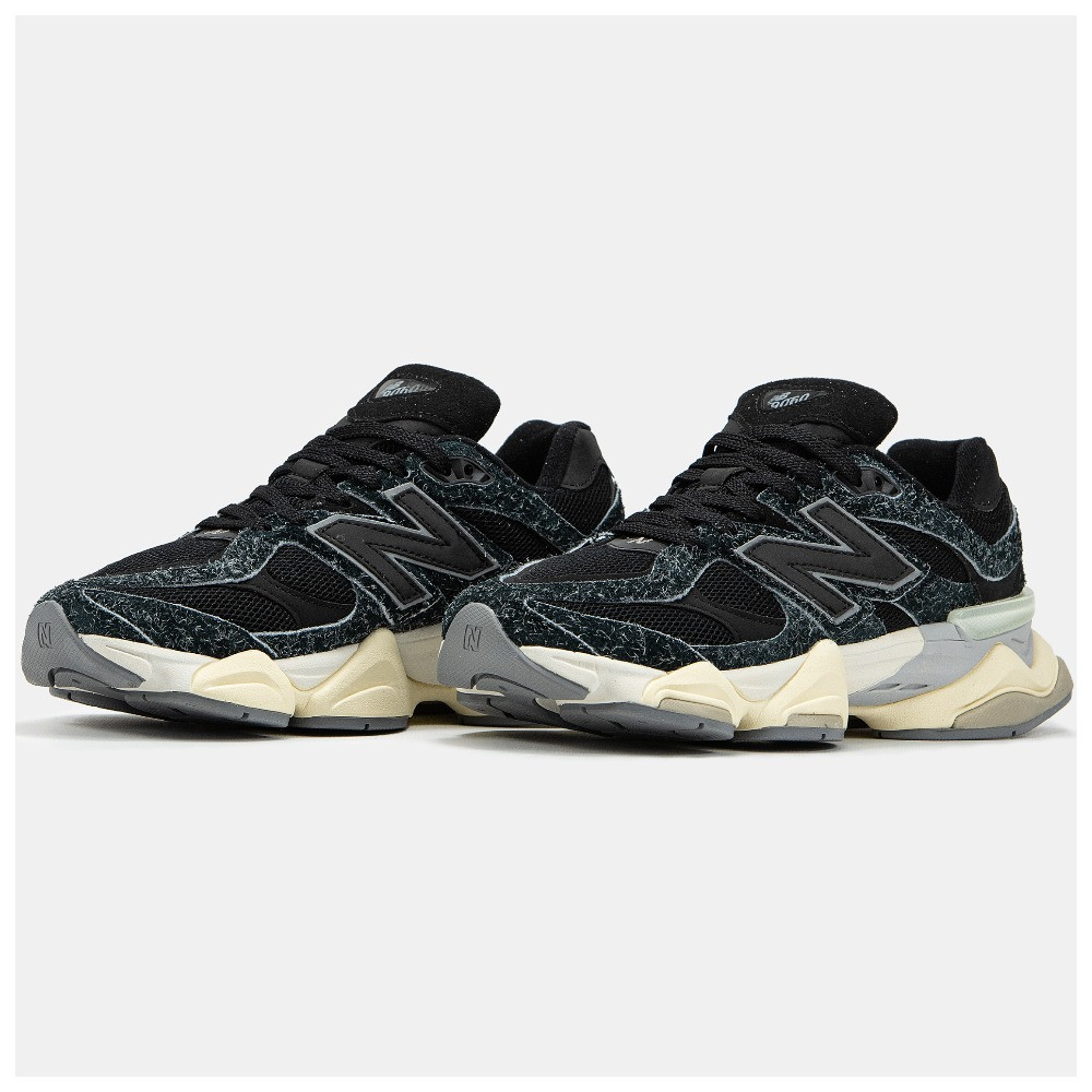 Чоловічі / жіночі кросівки New Balance 9060 Black Sea Salt Suede, замшеві кросівки нью беланс 9060 ню беленс NB 9060 нб