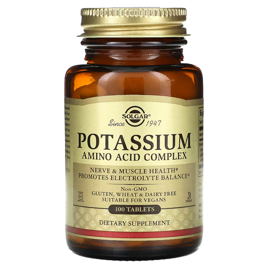 Potassium Amino Acid Complex Solgar 100 таблеток, фото 1