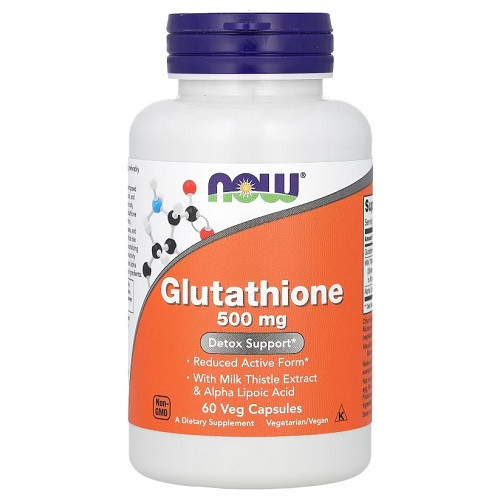 Амінокислоти Now Glutathione 500 mg (60 капсул.), фото 1