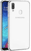 Силіконовий чохол для Samsung Galaxy A20e - Прозорий (із заглушками)