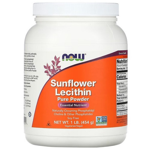 Амінокислоти Now Sunflower Lecithin Pure Powder (454 грам.)