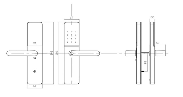Размеры SEVEN LOCK SL-7779BF black