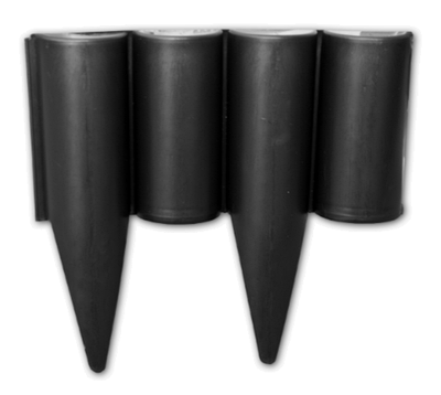 Парканчик для клумби 2,5м, PALGARDEN, чорний, садовий парканчик пластиковий (Польща)